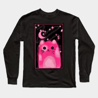 Pink celestial kitty Long Sleeve T-Shirt